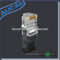 Aucas calidad rj45 modular enchufe para cable de red terminador de enchufe